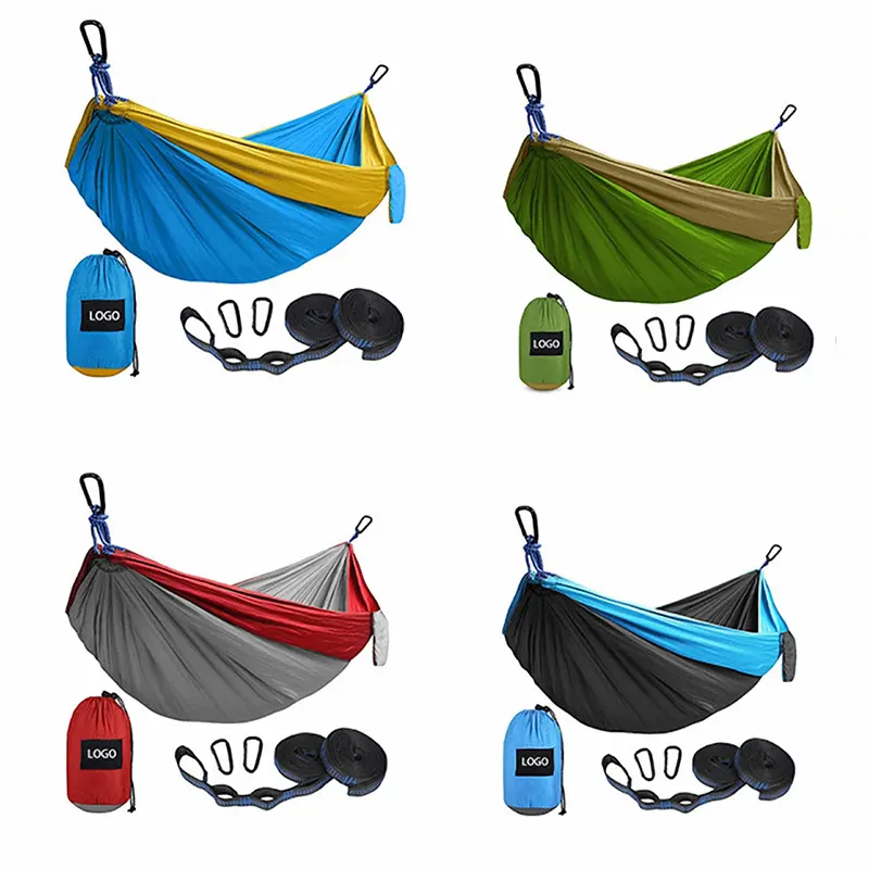 Hot Selling Outdoor Nylon Hangmat Lichtgewicht Enkele Hangmat Tent Draagbare Camping Hangmat