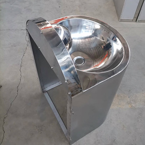 Lavabo de Pedestal de Acero Inoxidable 304 Changwang, Lavabo de Baño de Una Pieza con un Solo Orificio, de Pie - Product Image 2