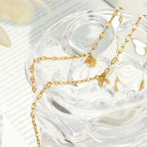 Verano moda Shell colgante playa deslustre libre joyería de acero inoxidable 18K chapado en oro <span class=keywords><strong>tobillera</strong></span> para mujer - Product Image 3