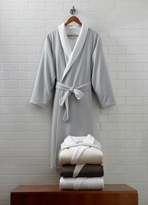 <span class=keywords><strong>Peignoir</strong></span> de luxe pour hôtel, double couche, en peau de pêche, 100% microfibre polyester, unisexe - Product Image 3