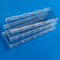 Grilles de sécurité en polycarbonate à haute transparence, résistantes au feu, automatiques, à enroulement, pour portes à lamelles