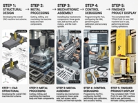 Machine de découpe de pierre CNC TITAN 5+ axes, scie à pont 5 axes pour comptoirs en granit, marbre et quartz