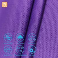 Tissu en polyester tricoté respirant et à séchage rapide, 140 GSM, à micro-perforations, effet œil-de-perdrix