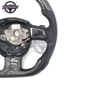 Volante de Fibra de Carbono para Automóvil, Compatible con <span class=keywords><strong>Audi</strong></span> A3 (8P) Sportback, A4 (B8) Avant, A5 (8T), A6 (C6), A8 (D3), Q5 (8R), Q7 - Product Image 4