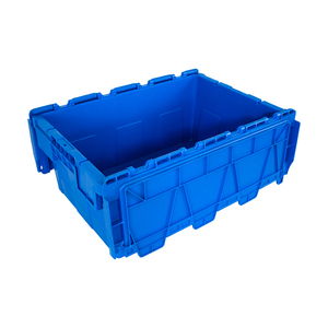 Vente directe d'usine Caisses en plastique empilables robustes avec couvercles Boîte de déménagement réutilisable en plastique - Product Image 3