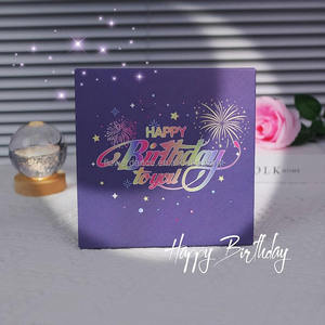 Carte d'<span class=keywords><strong>anniversaire</strong></span> 3D pop-up avec lumières LED et musique, feux d'artifice gonflables, vente chaude - Product Image 5