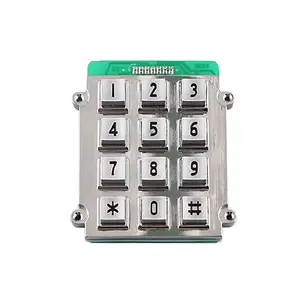 Clavier métallique à 12 touches/clavier numérique 3x4/clavier pour système de contrôle d'accès