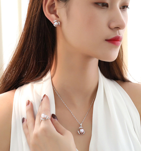 S925 S925 Sterling Silver Pearl Flower Set for Women Fashionable and High End Ladies' Hollowed Out Jewelry DIY <b>Accessories</b> - Product Image 2