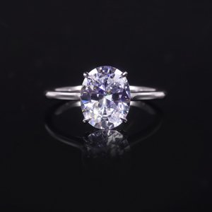 1ct Solitarie Moissanite anello S925 GRA certificato VVS Moissanite anello di fidanzamento anello di Moissanite nuziale - Product Image 3