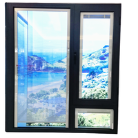Double Vitrage Fenêtre À Battants En Aluminium pour portes et Fenêtres Avec Poignée De Verrouillage Se Conformer aux normes Néo-zélandaises NZS4211