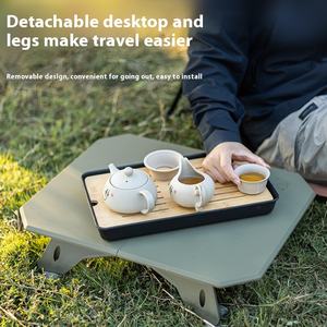 Table en plastique pliante légère Portable pour Camping en plein air Barbecue pique-niques <span class=keywords><strong>tours</strong></span> autonomes équipement de cour de hauteur - Product Image 5
