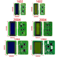 Écran LCD bleu/jaune vert 1602A/204A/12864B 5V avec rétroéclairage IIC/I2C