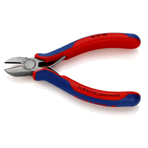 KNIPEX 76 12 125 Cortador diagonal para electromecánicos con mangos multicomponentes negro 125 mm - Product Image 2
