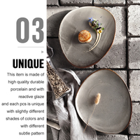 Assiette Plate Nordique Triangulaire en Céramique pour Steak, Vaisselle en Porcelaine en Gros pour Hôtels et Restaurants