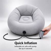 Canapé-lit gonflable pliable, chaise gonflable portable avec pompe, chaise longue de camping en plein air pour adultes