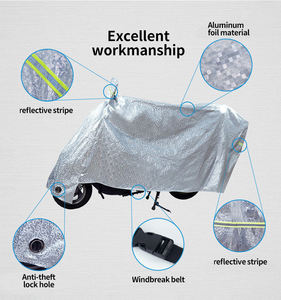 Housse de moto d'extérieur imperméable, coupe-vent, anti-neige, anti-poussière, protection UV pour patio, <span class=keywords><strong>garage</strong></span>, stockage - Product Image 2