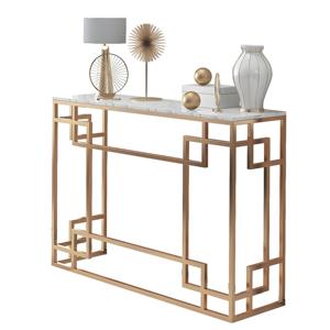Factory Luxury Furniture Living Room Marble Top <strong>Console</strong> <strong>Table</strong> Modern Entryway Metal Storage Foyer <strong>Tables</strong> - Product Image 1
