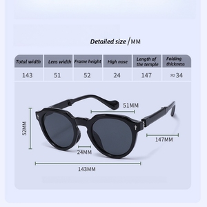 <span class=keywords><strong>Occhiali</strong></span> <span class=keywords><strong>da</strong></span> <span class=keywords><strong>Sole</strong></span> <span class=keywords><strong>di</strong></span> Alta Qualità Nuovo Design Stile Lussuoso TR90 Flessibili Pieghevoli alla Moda per Donne e Uomini - Product Image 4