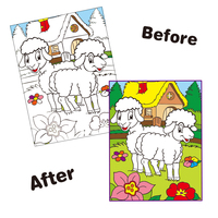 Kit de peinture par numéros bricolage de petite taille Image interactive amusante avec valeur éducative pour enfants adultes Motif carré sur papier