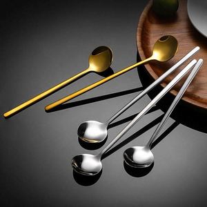 Mini Round 304 Stainless Steel Tea & <b>Coffee</b> <b>Spoon</b> for Dessert & Iced <b>Coffee</b> Fork Type Stirring <b>Spoons</b> for Giveaways - Product Image 6