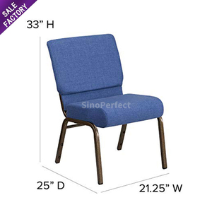 Chaises empilables rembourrées pour événements de mariage, églises et théâtres, personnalisables avec logo, pour cérémonies - Product Image 3