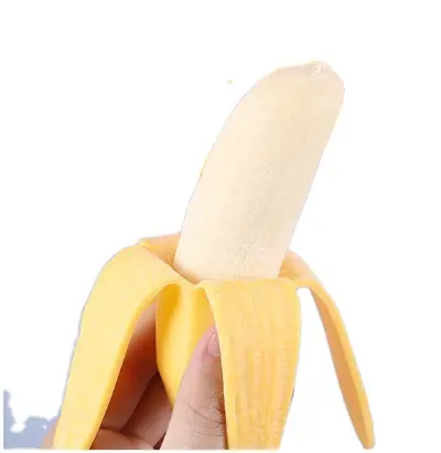 SJ220706 Amazon New Capsule Toy Fidget Soft Stress Relief Toys Peel Banana Food Fruit Decompress Squeeze Toy