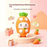 Jouet en caoutchouc souple en forme de lapin carotte, anti-stress, gadget sensoriel, cadeau pour jeunes