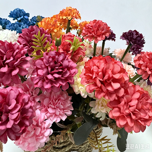 QIDA XH002 <span class=keywords><strong>Fleurs</strong></span> et plantes <span class=keywords><strong>artificielles</strong></span> en pot d'hortensias <span class=keywords><strong>pour</strong></span> la maison et la décoration de mariage de la Fête des Mères - Product Image 3