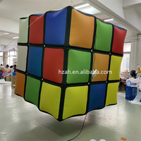 Cube magique géant gonflable cube puzzle gonflable avec lumières led pour la publicité