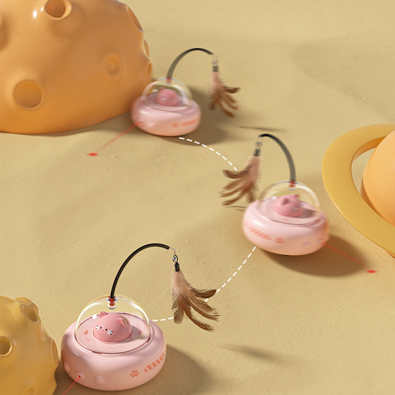 Yun Intelligent Electric Induction Cat Toy - Automatic Self-Entertainment Feather Teaser Pet Supplie