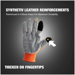 Guantes de conductor de cuero de vaca duraderos y resistentes para la conducción de camiones, almacén, jardinería, agricultura - Product Image 6