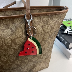 Creative watermelon <b>Mirror</b> Slide Keychain Creative Summer Fruit Model Car Phone Bag Pendant Ornaments Gift - Product Image 4