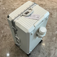 Valise d'ordinateur multifonctionnelle grande capacité avec roulettes silencieuses et cadre en aluminium durable pour hommes et femmes