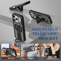 Étui de téléphone portable 360° antichoc avec aimant puissant N52, bande de maintien flexible, design sportif peint aux UV, TPU+PC anti-traces de doigts