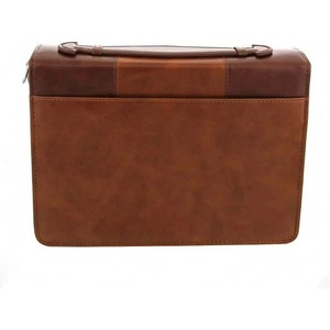 Muestra gratuita de funda para Biblia de poliéster sintético marrón, bolsa para Biblia con cremallera resistente - Product Image 3