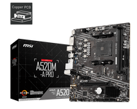 Carte mère MSI A520M-A PRO AMD AM4 DDR4 Ram M-ATX pour ordinateur de jeu