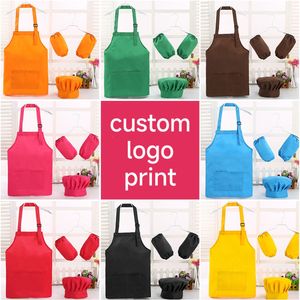 Tablier de travail réglable pour enfants couleur unie étanche Anti-huile cuisine cuisson cuisson peinture bavoirs accessoire d'entretien ménager - Product Image 5