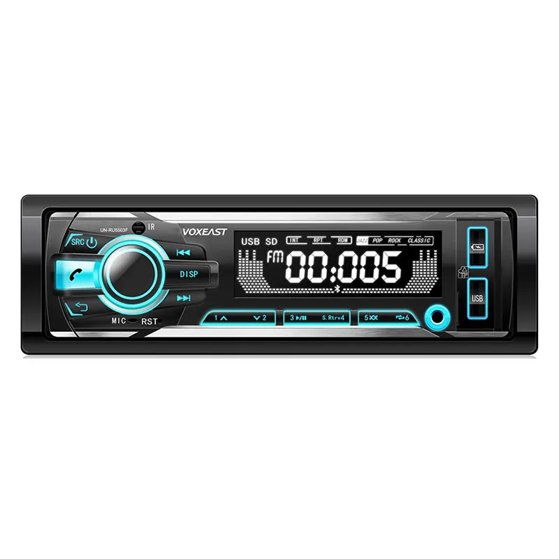 Fabbricazione fabbrica stampo privato autoradio a buon mercato 12v BT Aux in FM AM radio SD USB MIC Jack un lettore MP3 din