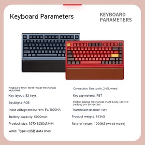 Tùy chỉnh 75% Bàn phím Hotswap Gasket CNC trường hợp RGB <span class=keywords><strong>bluetooth</strong></span> không dây nhôm chơi game Bàn phím cơ khí - Product Image 4