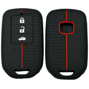 <span class=keywords><strong>Housse</strong></span> de clé intelligente en silicone personnalisée pour moto Honda PCX ADV Forza SH 3 boutons, antidérapante, avec accent rouge, étui de protection - Product Image 6