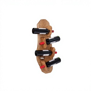 Estante para Vino de Madera Maciza Hecho a Mano, de 4 Niveles, Resistente, Moderno, para Exhibición de Bebidas, Origen Vietnam - Product Image 1