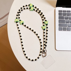 Cordon de <span class=keywords><strong>téléphone</strong></span> portable en perles ou chaîne, lanière <span class=keywords><strong>bandoulière</strong></span>, sangle de <span class=keywords><strong>téléphone</strong></span> papillon, cordons de suspension pour étui, accessoires de <span class=keywords><strong>téléphone</strong></span> portable charmants - Product Image 6
