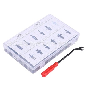 HE09 350 pièces Rivets de pare-chocs de voiture, clips en nylon plastique pour réparation et remplacement, attaches automobiles - Product Image 5