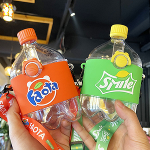 زجاجة ماء القش المحمولة الصيفية في الهواء الطلق مع غلاية غطاء منبثق للطلاب للحفلات - Product Image 6