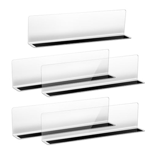 Plateau de présentation en PVC et acrylique pour supermarché avec poussoir pour séparateur d'étagère et support de produits - Product Image 2