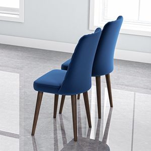 DB Katie <b>Mid</b>-<b>Century</b> Modern Velvet Dining <b>Chair</b> Set of 2 Solid Home Furniture for Living Rooms Home Office Stylish <b>Accent</b> Design - Product Image 3