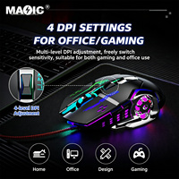 Souris de jeu filaire USB G2 en gros, 6 boutons, avec éclairage pour PC