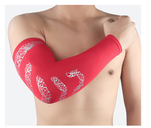 Bán Chạy Nhất Blue Red Thể Thao Ngoài Trời Mặt Trời Bảo Vệ Nén Băng Lụa Cánh Tay Hỗ Trợ Tay Áo Cho Xe Máy Xe Đạp Chạy Bóng Chuyền - Product Image 5