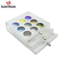 Boîte d'affichage de lunettes en acrylique transparent personnalisé mode affichage de lentilles personnalisées 27 pièces boîte d'affichage de lentilles