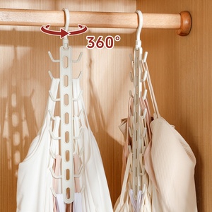 Wardrobe Space Saver Hook Clothes Drying Rack Vertical Sling Hook Foldable Plastic <b>Hangers</b> Storage Rack Clothes <b>Hanger</b> - Product Image 6